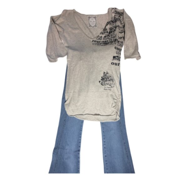 STYLE BUNDLE: GUESS JEANS Women's Top + Jeans, Size S/24 (BB1310B) - Picture 7 of 7